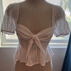 For Love & Lemons preloved white top. Size small